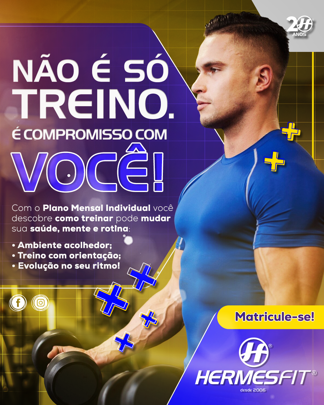 Post da HermesFit: Não é só treino, é compromisso com você